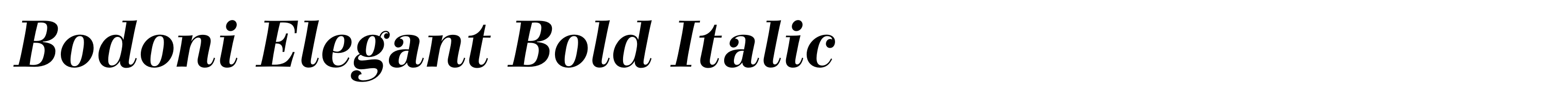 Bodoni Elegant Bold Italic